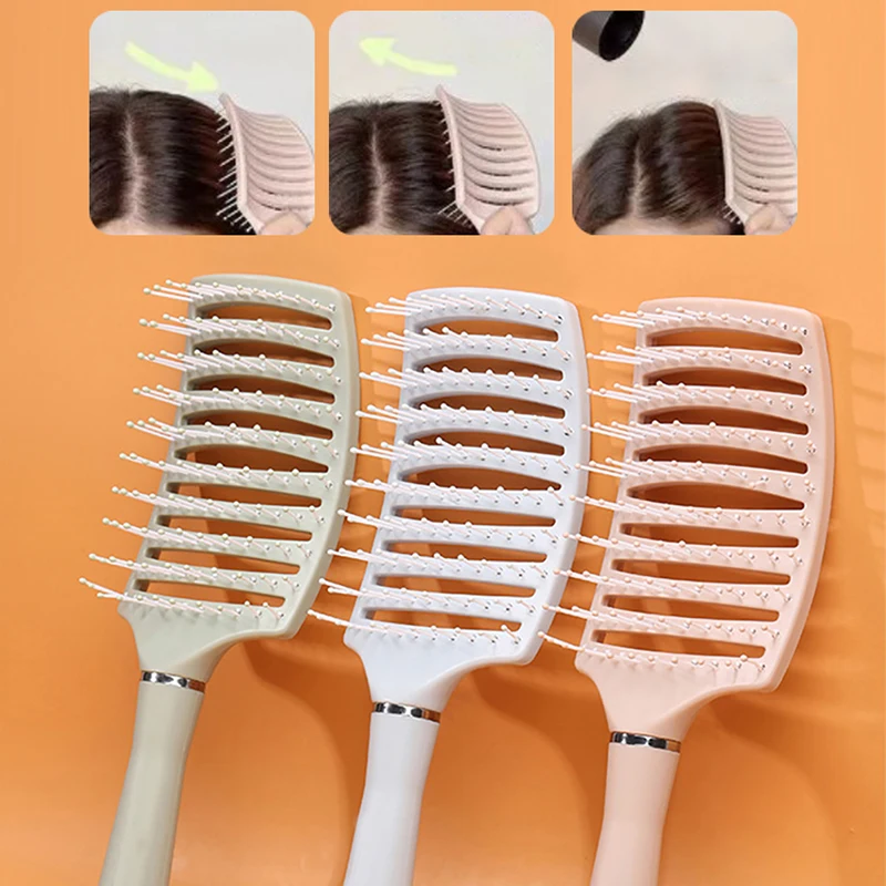 

1PCHair Brush Scalp Massage Comb Curling Comb Air Cushion Plastic Comb Bristles Air Bag Comb Household Massage Hairdressing Comb