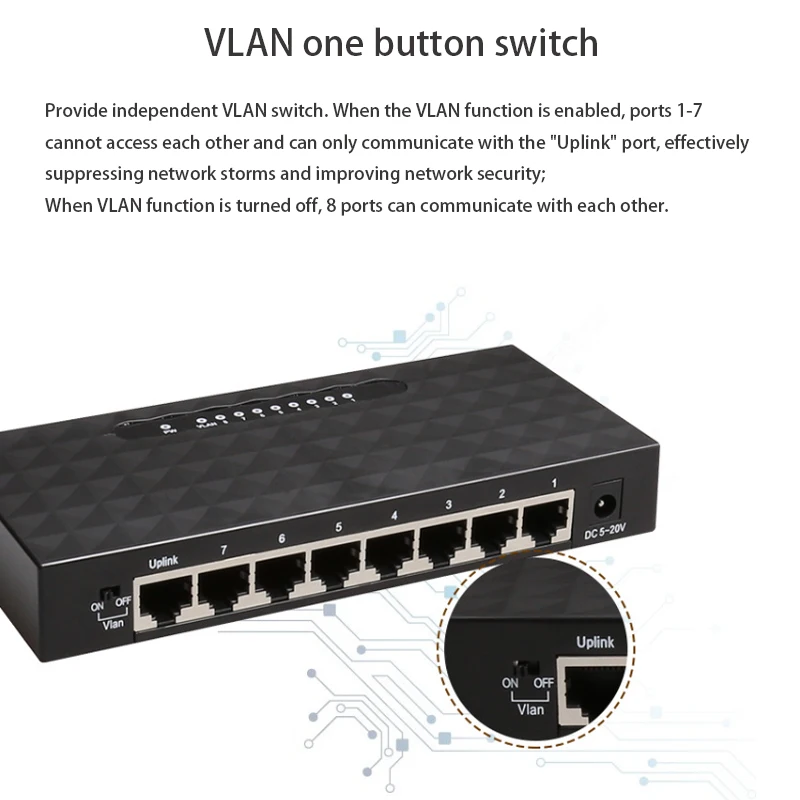 Multi-Function Ethernet Network Switch, Jogo Carregando Adaptador, Hub Gigabit Switch, Internet Splitter, Conversor
