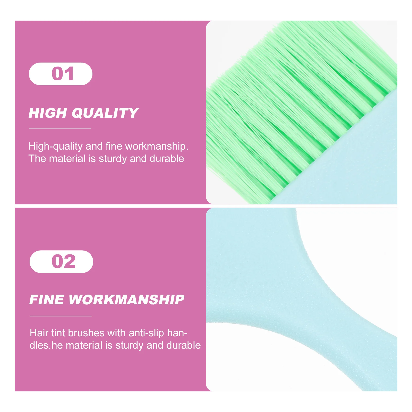 

3Pcs Matte Anti-Slip Hair Dye Brush Ultra Soft Bristles for Even Color Application Professional Salon DIY Hair Tinting Tools