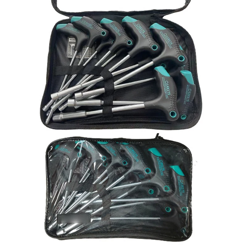 11PCS T Type Hex Socket Wrench Set Chromium Vanadium Steel Magnetic Head With Hanging Hole For Home Repair