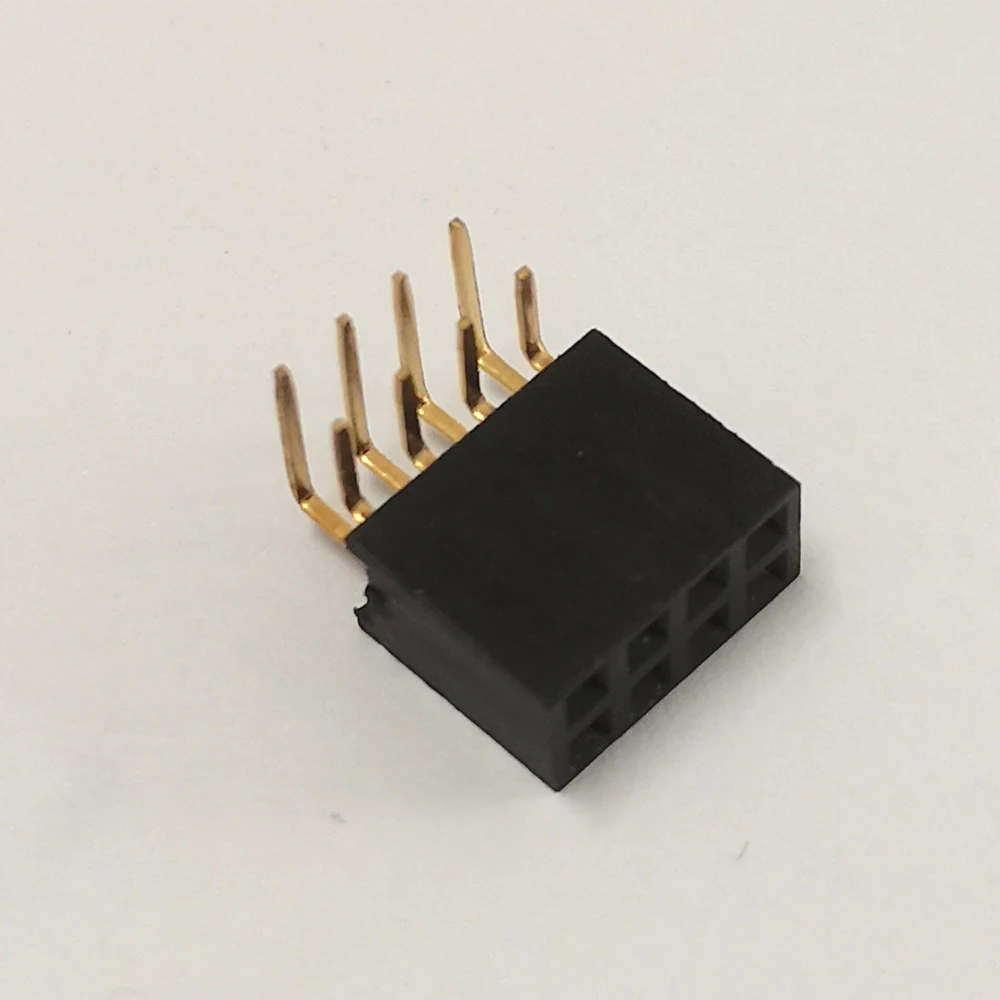 2,54 mm Rastermaß, zweireihige, rechtwinklige Buchsenleiste, 90-Grad-Biegestift-Steckverbinder, 2x2P/3/4/5/6/7/8/9/10/12/20/40P PCB-Buchse – Detail 8