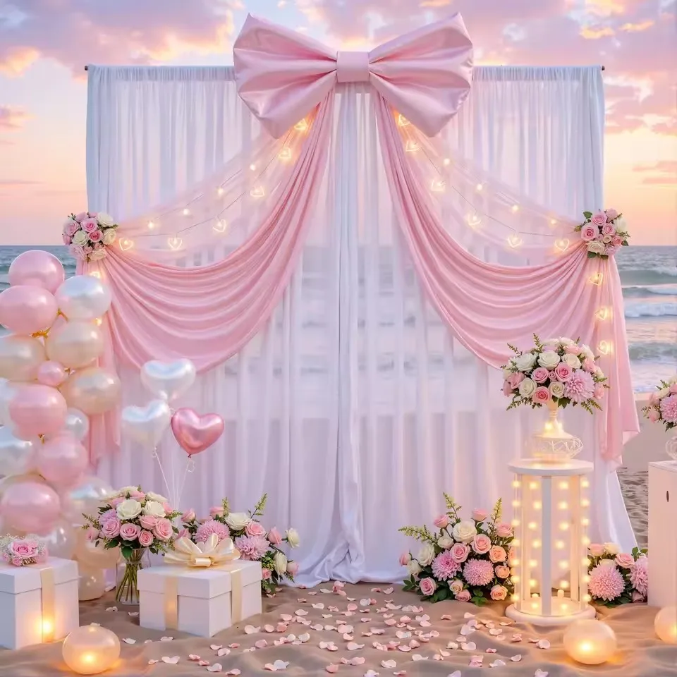 grand-ruban-a-nœud-pour-decor-de-fond-de-photo-anniversaire-mariage-baby-shower-fete-decorations-d'exterieur