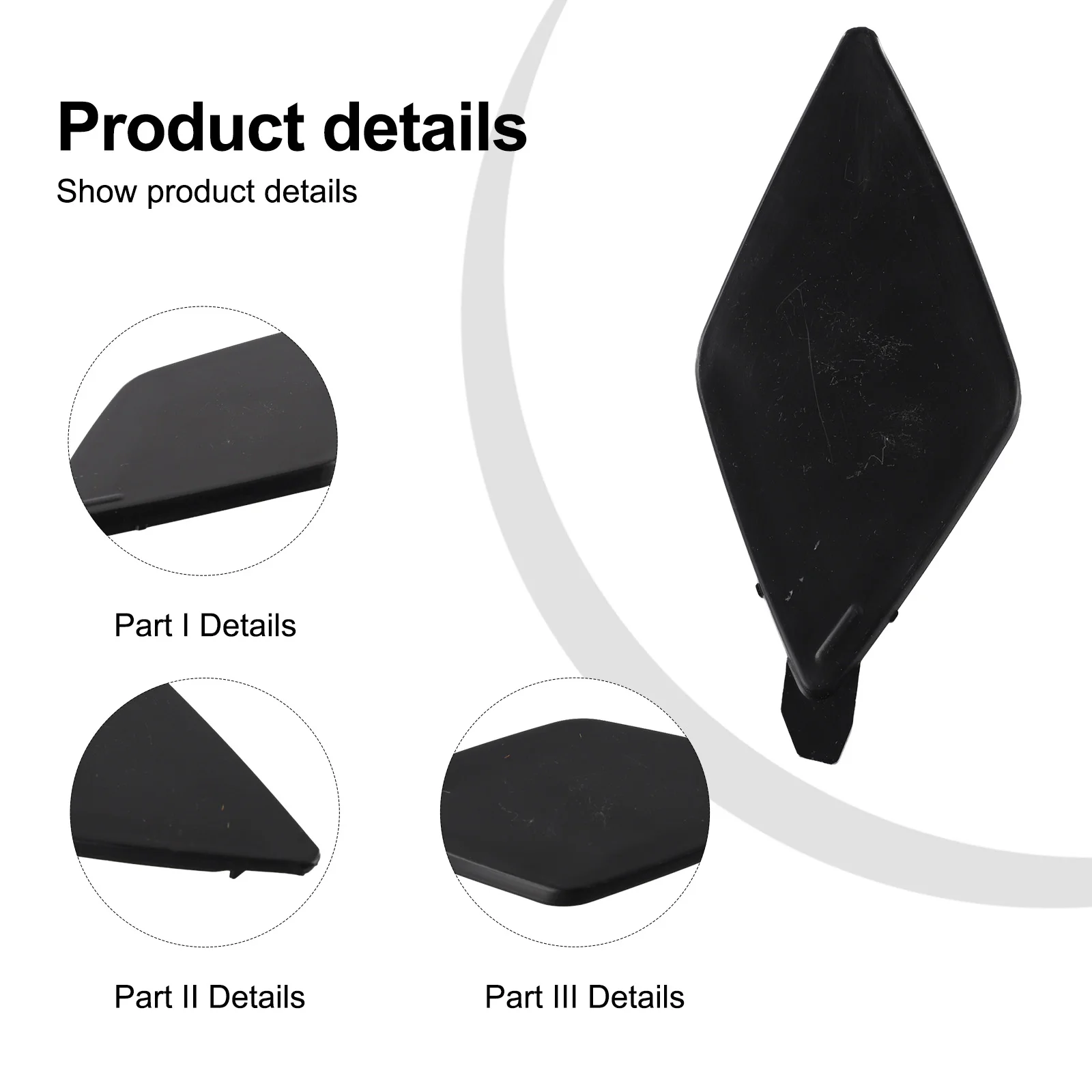 For Front Bumper Front Tow Hook Cap Tow Hook Hole Eye Cover As Shown Unpainted Direct Replacement Front Placement