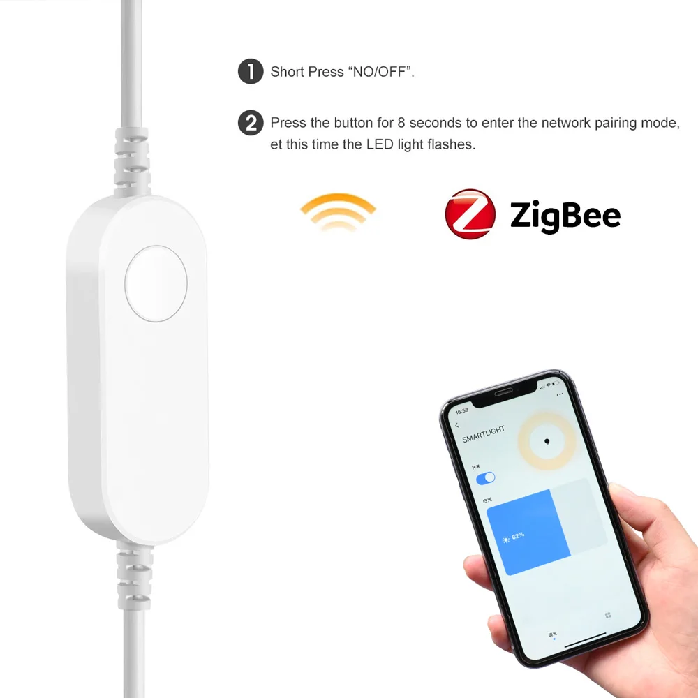 5 متر 10 متر تويا زيجبي 3.0 COB LED قطاع 24 فولت ضوء مرن دافئ أبيض طبيعي أبيض 3000-6500 كيلو f أليكسا جوجل مساعد SmartThings