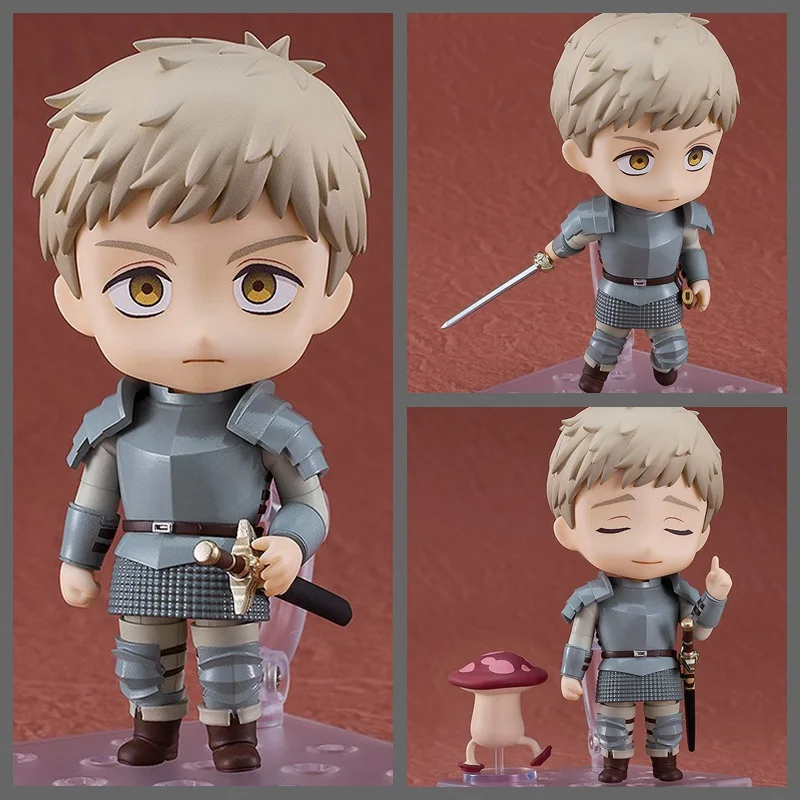 10cm 2375 #   Laios Laius Raiosu Figuras de ação Delicioso em Dungeon Figuras Q Versão Leos Móveis PVC Anime Modelo Coleção Presente