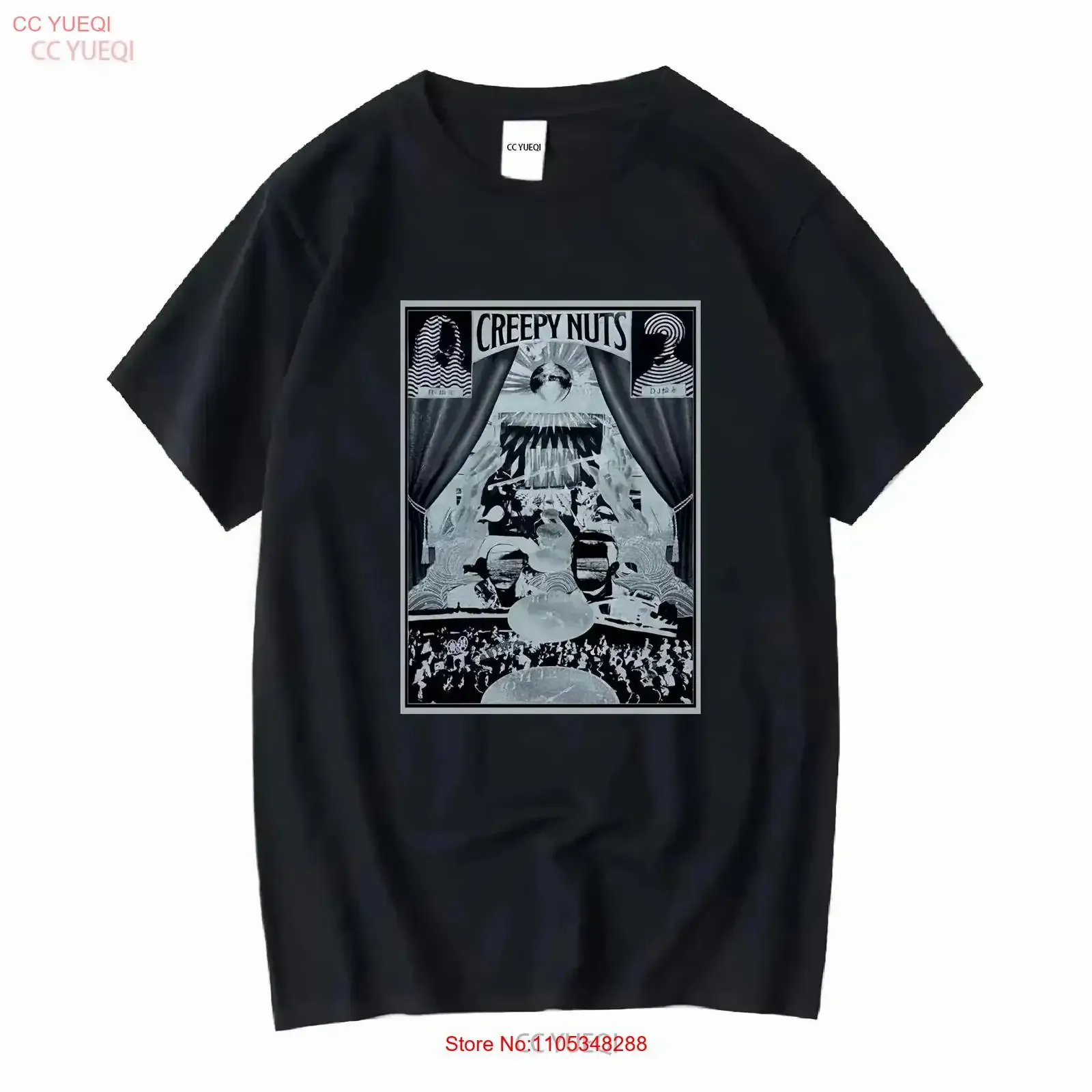 Creepy Nuts Tour Live T-Shirt Creep Show2018 Vintage Washed Bequem weich lässig leicht maskulin Vielseitige Designerkleidung