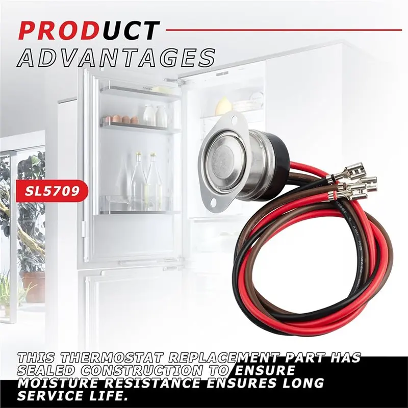 A38T-Refrigerator Defrost Thermostat Fan And Temperature Sensor- Model 5709L 3-Wire System Teminator