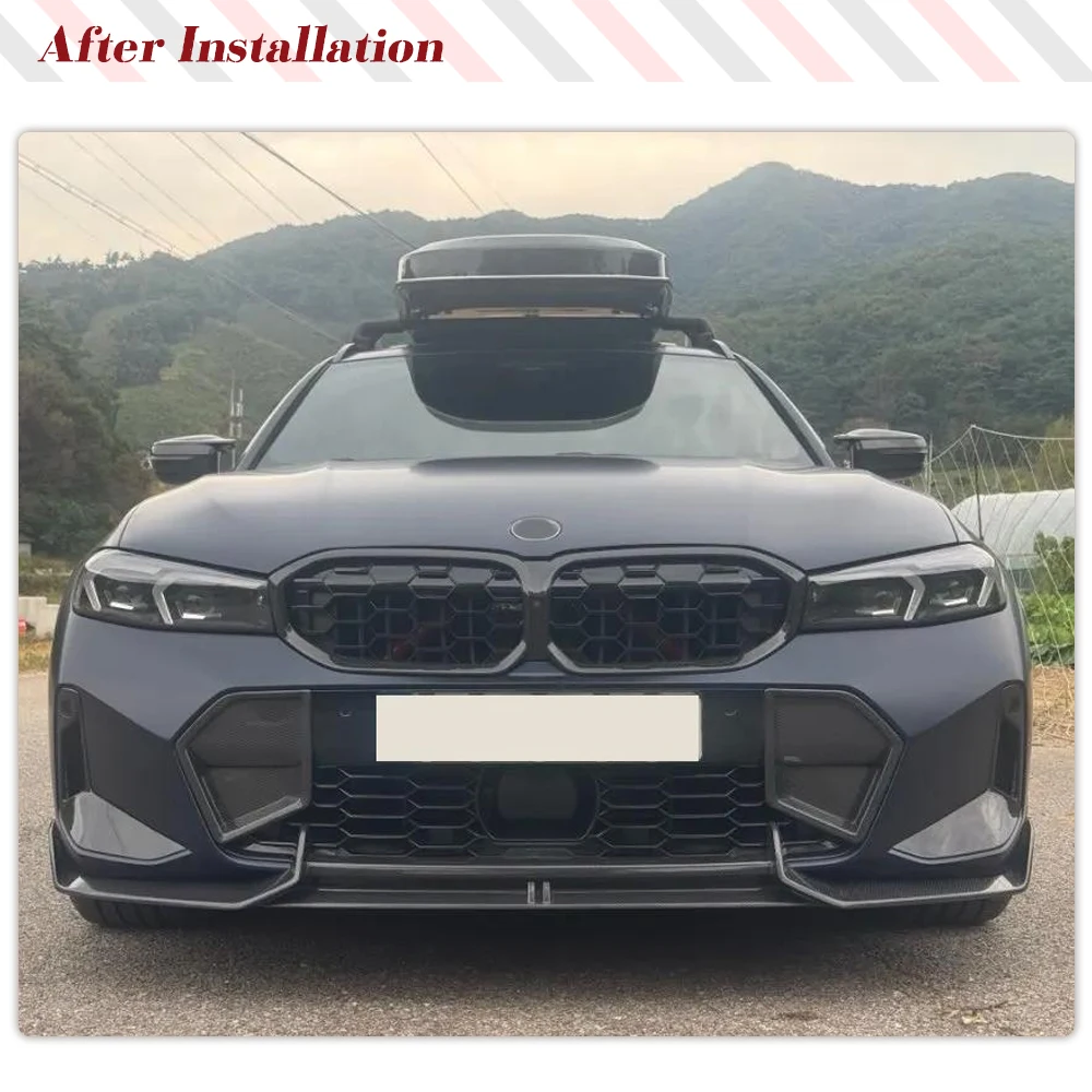 Carbon Fiber Car Front Bumper Vents Cover Splitters for BMW 3 Series G20 LCI M Sport 2022-2024 Car Front Side Air Vents Spoiler