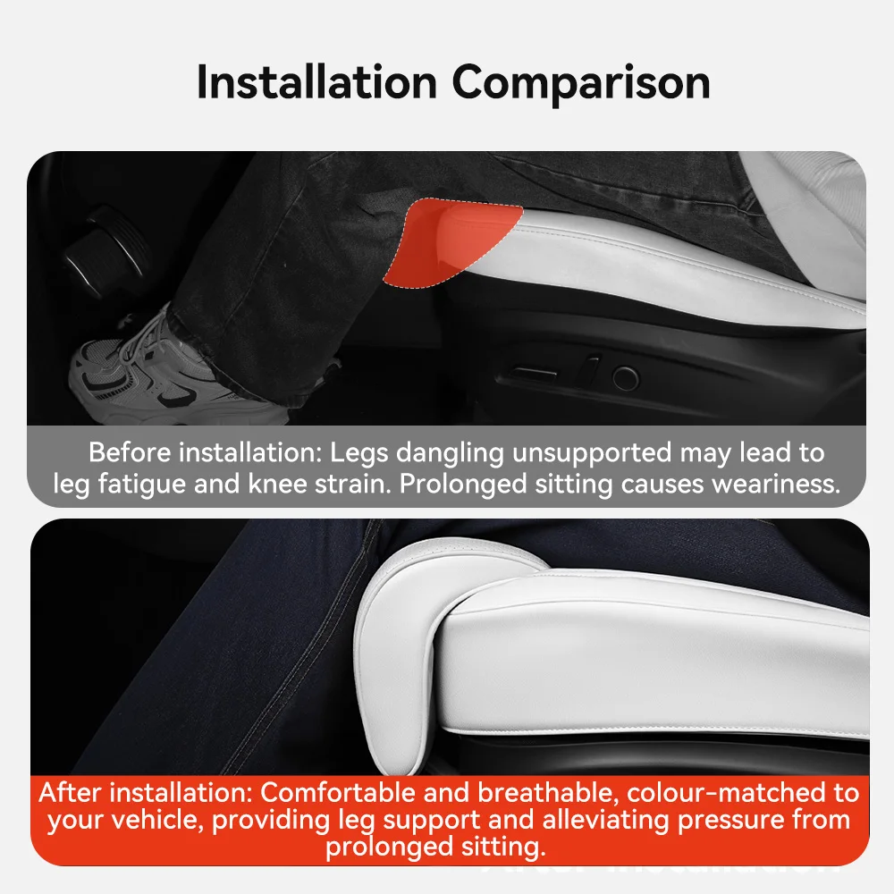 YZ For Tesla 2026 Model Y Juniper Leg Support Extension Seat Cover Model 3 Highland Memory Foam Extender Cushion Car Interior