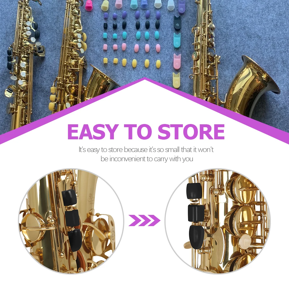 

6 Pcs Button Sax Side Key Pad Rest Mat Instrument Accessory Saxophone Cover Skin