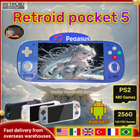 Retroid Pocket 5 RP5 Retro Handheld Game Console Video Player 5.5 Inch OLED Touch Screen Android13 Wifi Bluetooth  PSP PS2 Gift