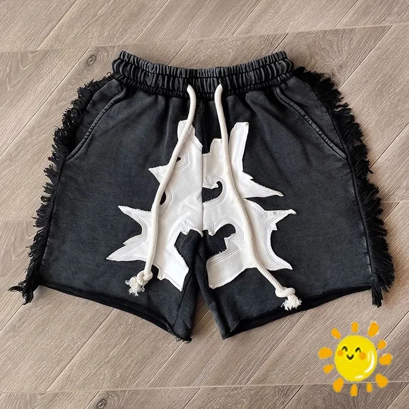 

Soft fabric 24SS Hip Hop Tassels Billionaire BLACKOUT BILL NET Shorts Men Women 1:1 Best Quality Mesh Drawstring Breeches haraju