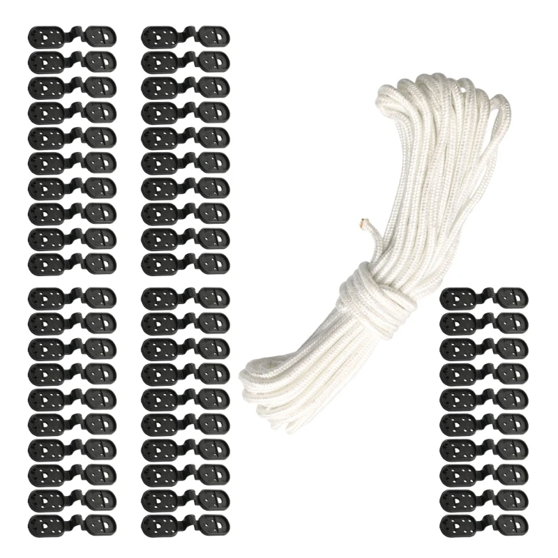 Gartenreihen-Clip-Set mit 50 Kunststoff-Clips für den Heimanbau, 3 x – Detail 1