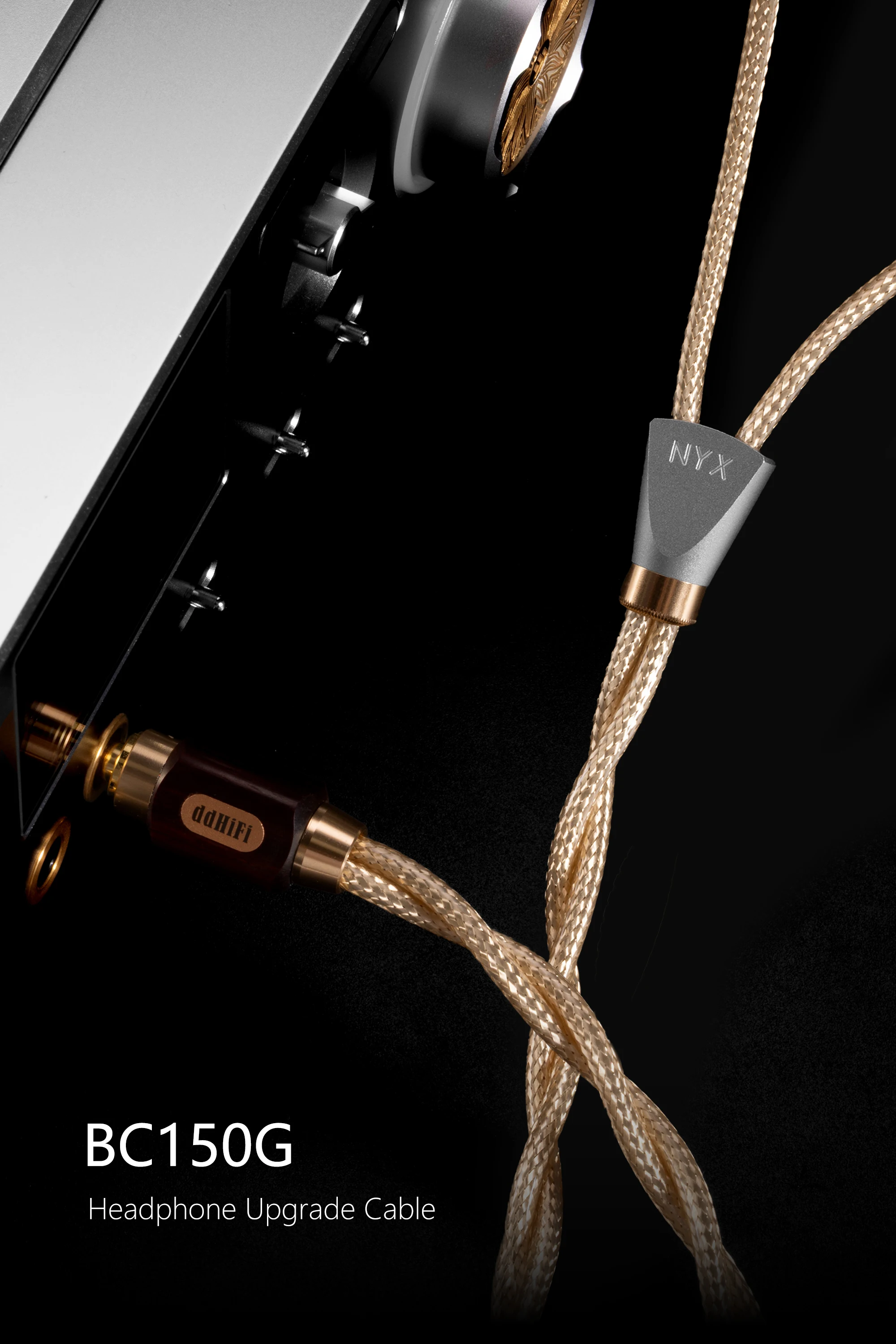 DD ddHiFi BC150G 4,4 mm symmetrisches Kopfhörer-Upgrade-Kabel, silberfarbenes OCC-Kupfer mit schwimmendem Schirm für Sennheiser Focal AT Sony & Co. – Detail 3