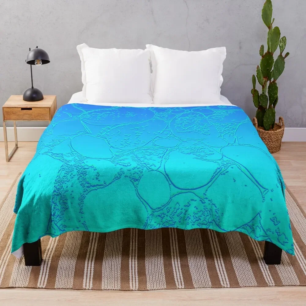 

Turquoise Crackle Throw Blanket Thin Plush Blankets