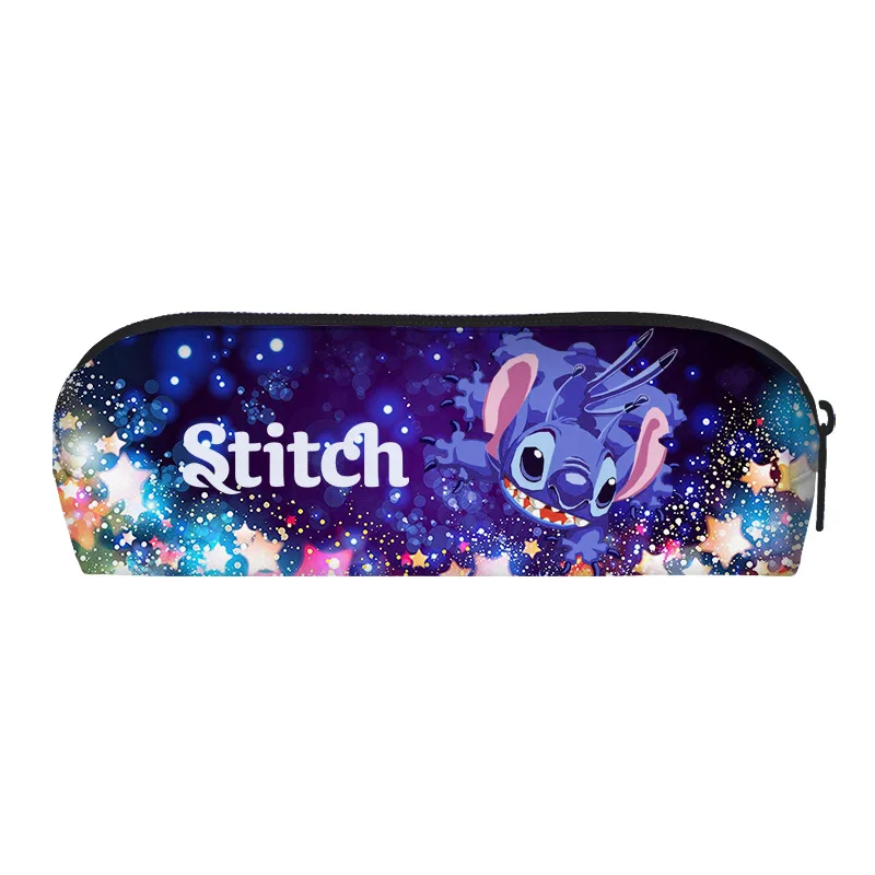 Disney Anime Lilo e Stitch Pencil Case, Cartoon Pen Bag, Saco De Armazenamento, Papelaria Kawaii, Brinquedo para Estudantes, Presente de Natal, Imprimir