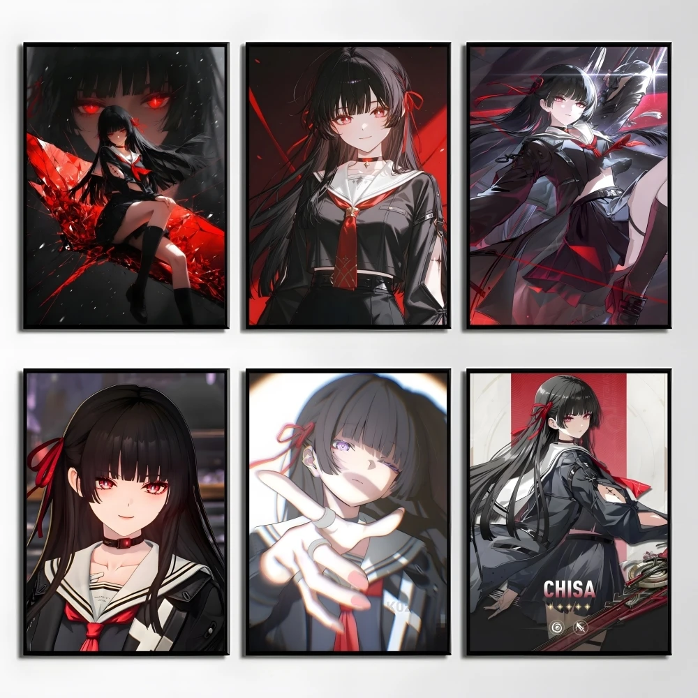 

Game Chisa W-wuthering Waves Poster Elegant And Affordable Wall Art Stickers For Dormitory Living Room And Bedroom Spaces