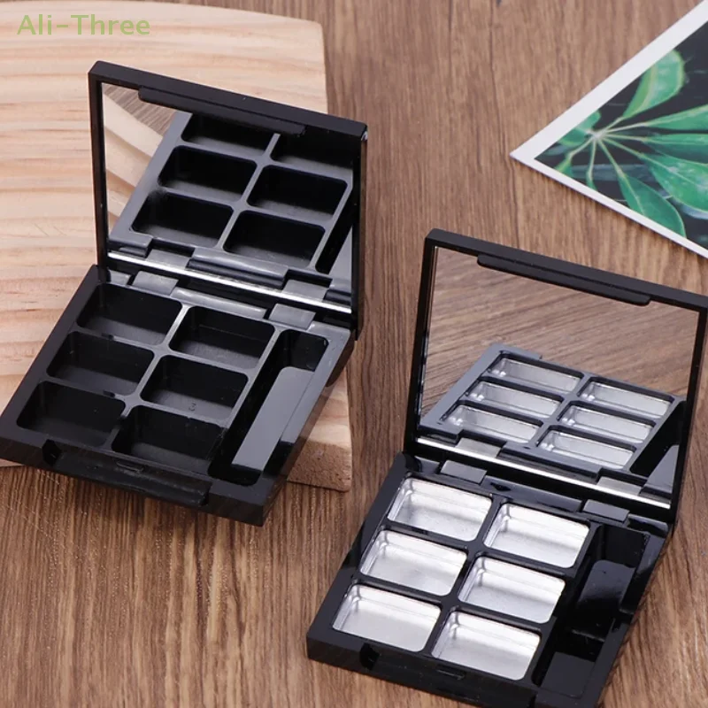 طبق تخزين مكياج العيون الفارغ من روج مع مرآة للنساء والفتيات للمبتدئين في المكياج أدوات صندوق تخزين ظلال العيون بنفسك #1