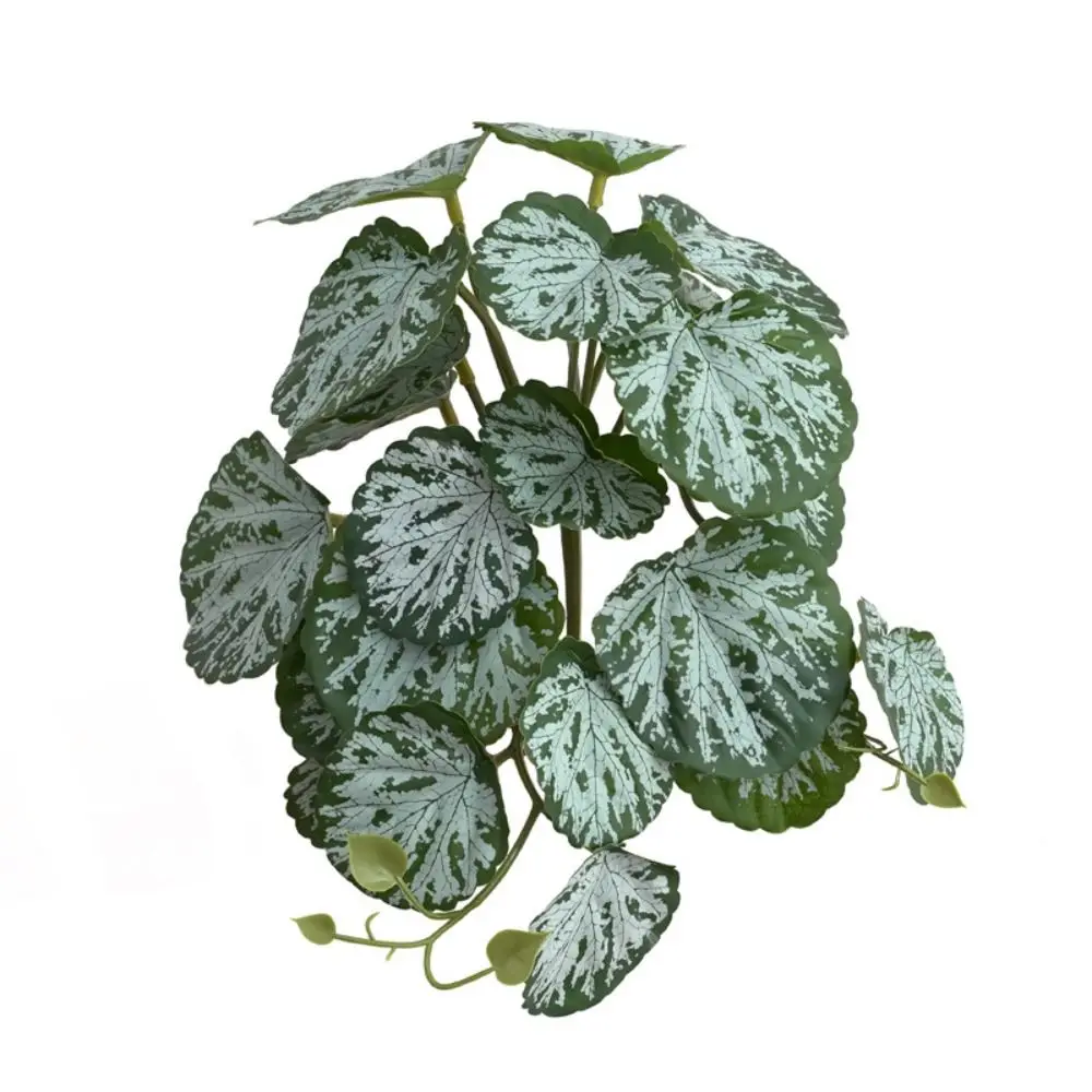 23 Kunstplantenbladeren, grote tropische plantenbladeren van zijde, schildpadbladeren, bamboebladeren, levensechte plastic groene potplanten - afbeelding 1