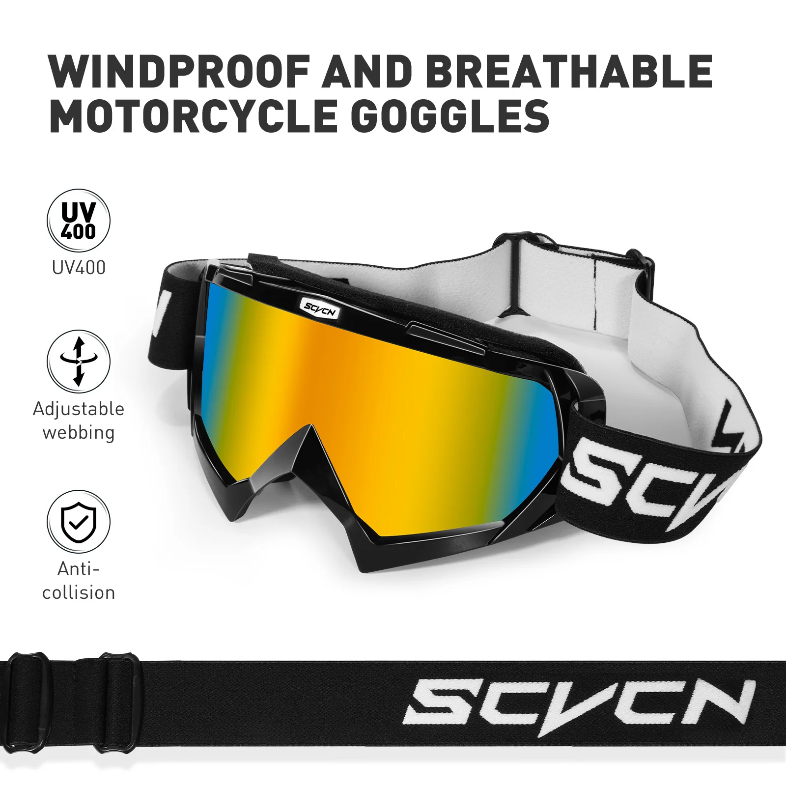 

SCVCN спортивные велосипедные очки UV400 солнцезащитные очки для мужчин и женщин уличные ветрозащитные защитные очки мотоциклетные очки