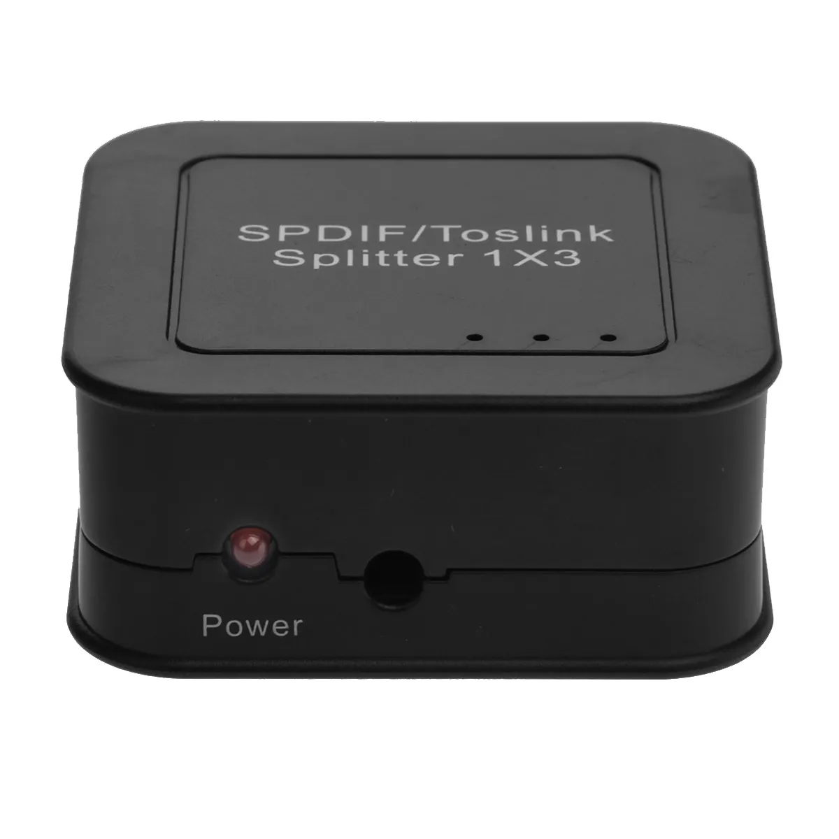 

1x3 Optical Audio Splitter 1 in 3 Out Digital Spdif Adapter with Retiming Over-Voltage Protection Compact Design Black