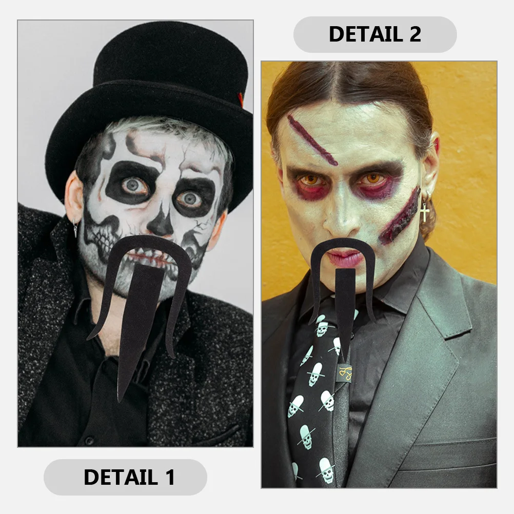 

2 комплекта, искусственная борода, усы, Хэллоуин, искусственный реквизит, борода для косплея, реалистичные усы, реквизит для фотосессии, реквизит для вечеринки