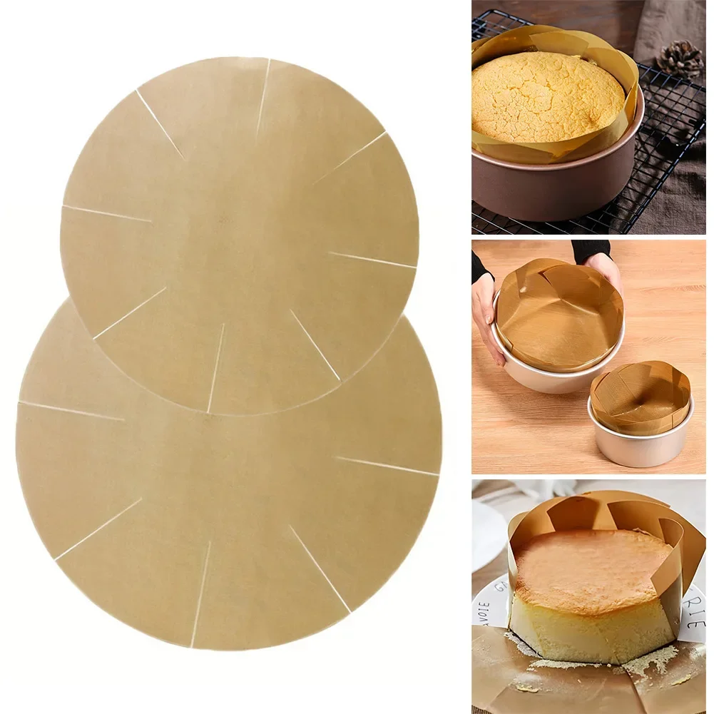 Round Reusable Baking Liners 4pcs PTFE Non-Stick Sheets 30cm 36cm Size Oven Microwave Use Washable Kitchen Accessory Kit