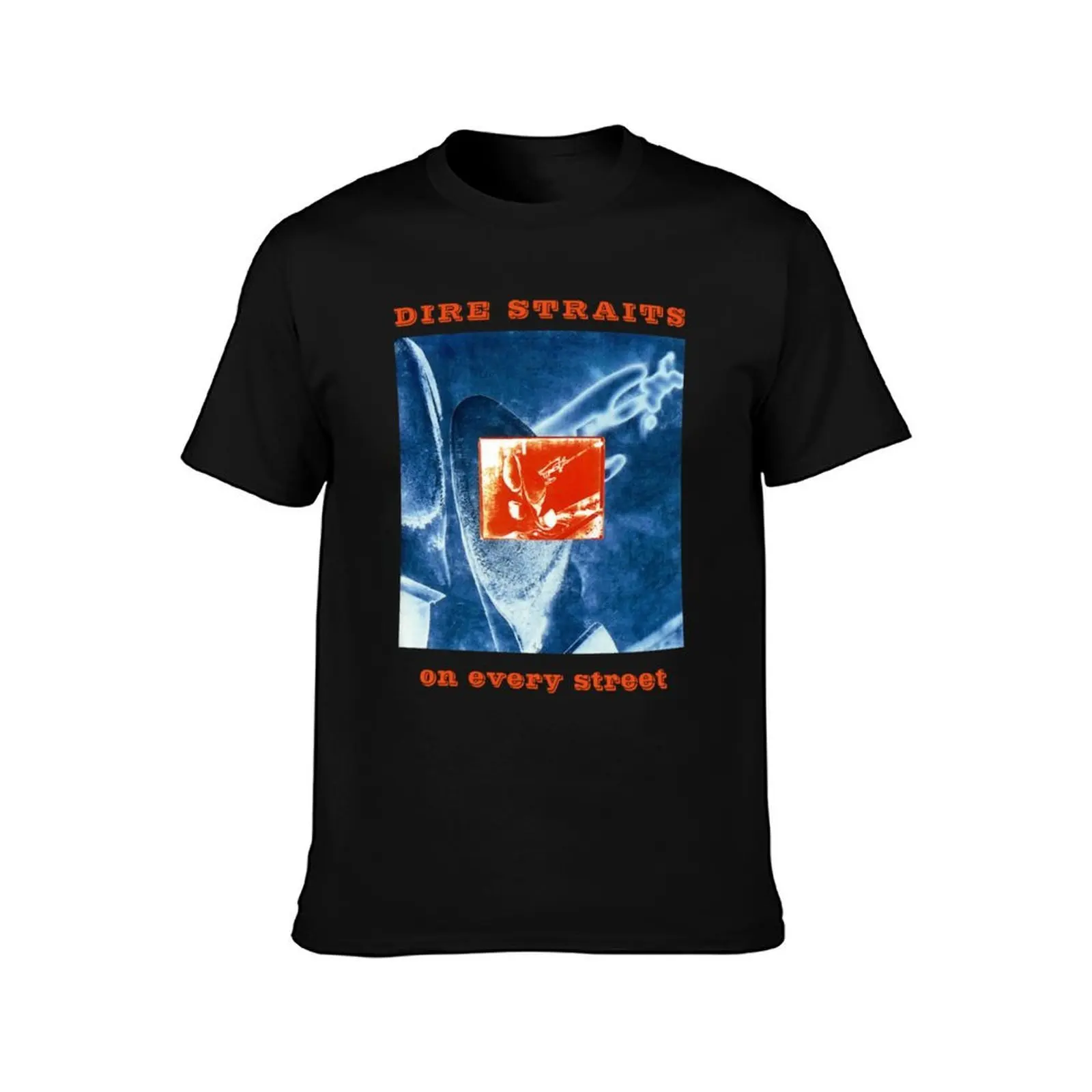 Dire Straits On Every Street T-Shirt, Summer Casual Cotton Tee, Oversized Streetwear Tops, Vintage Graphic Print, 100% Cotton
