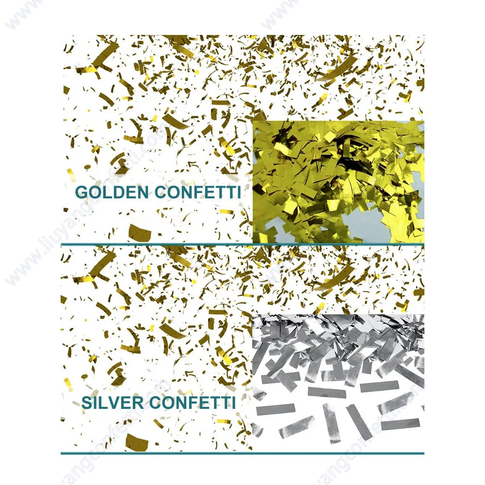 

500g/bag Rectangle Color Golden Confetti Paper Confetti Cannon Machine Wedding Birthday Party Event Decoration New year Festival