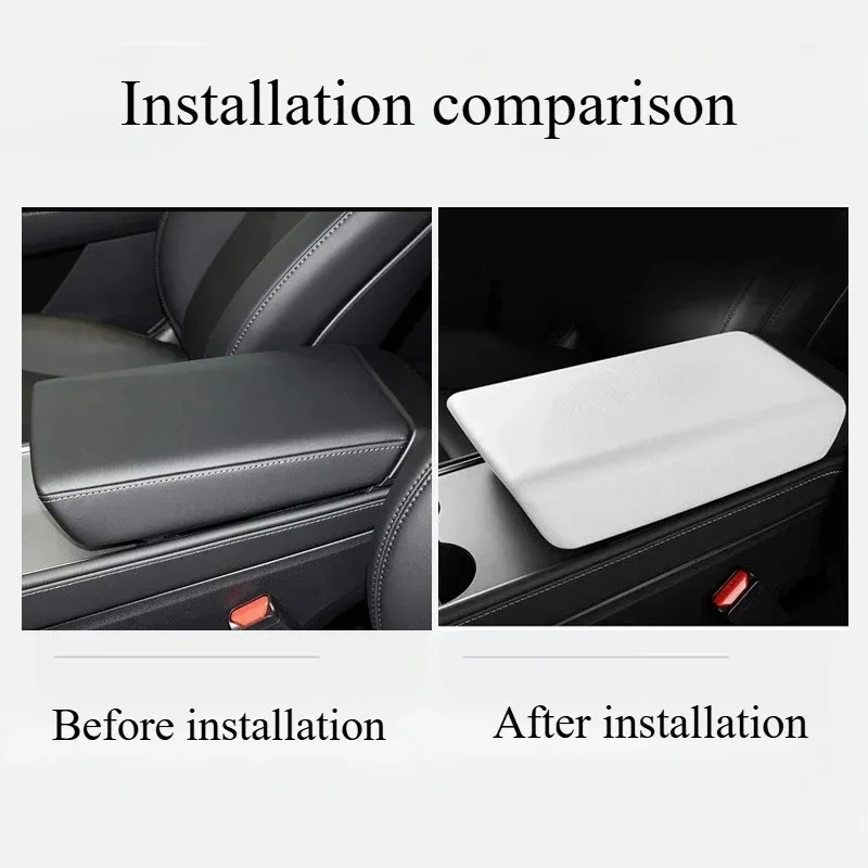 TPE Mittelkonsolen-Armlehnenabdeckung für Tesla Model Y/3/3+ Juniper Finish Schutzgehäuse Auto-Zubehör – Detail 4