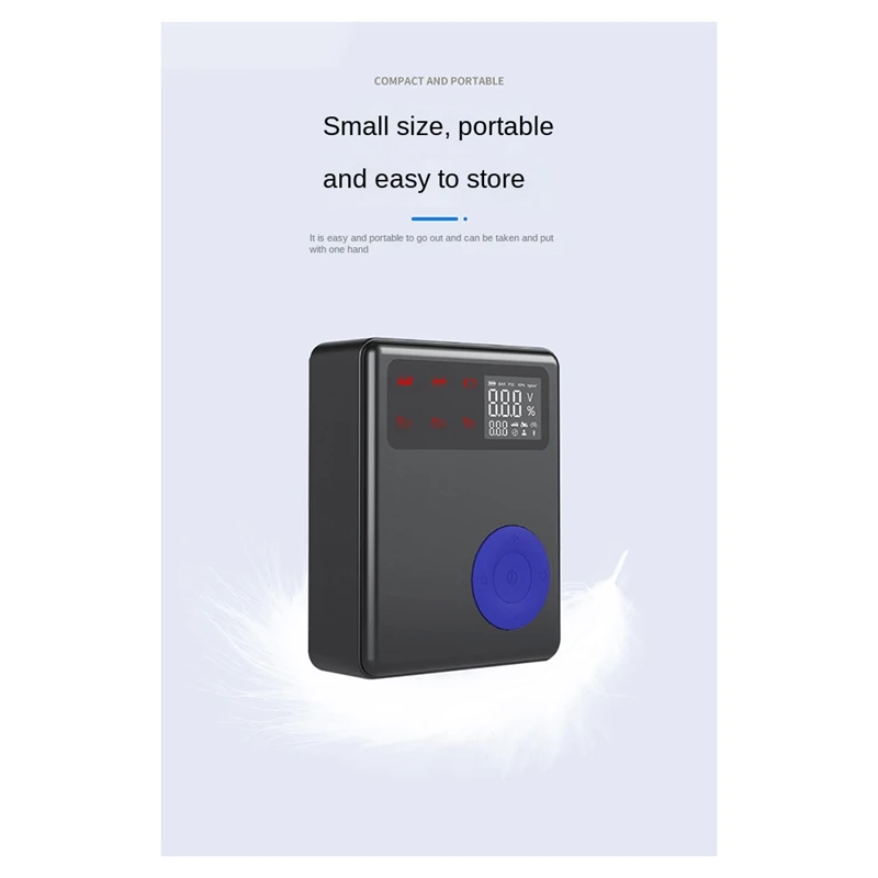 Car Inflatable Pump 5-In-1 Emergency Start Power Supply Portable Tire Inflatable Pump Replacement For Car Motorcycle