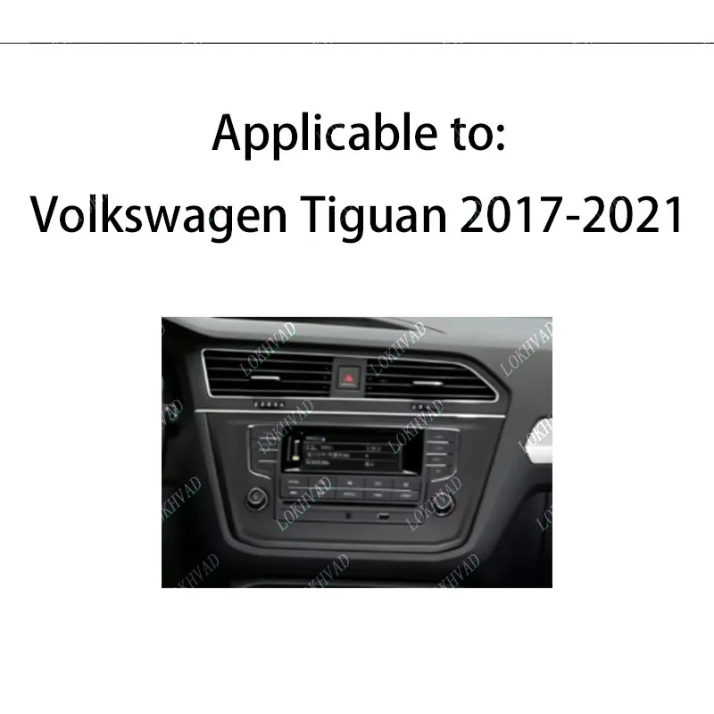 Car Radio Fascias Frame For Volkswagen Tiguan 2017-2021 10inch Stereo Panel Harness Power Cable Adapter Canbus Decoder Mount Kit