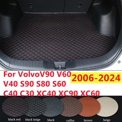 SJ Custom Car Trunk Mat AUTO Tail Boot Tray Liner Cargo Carpet Pad Fit per VOLVO XC60 XC90 XC40 C30 C40 S60 S80 S90 V40 06-2024