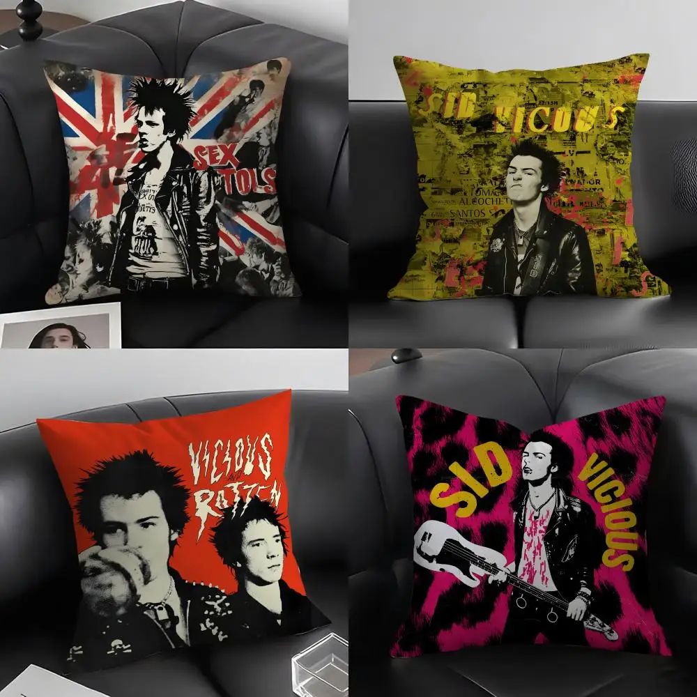 S-Sex PistolsS Band Cushion Cover Pillowcase Ultra Soft Skin Friendly Fabric Cloud Like Comfort & Concealed Zipper