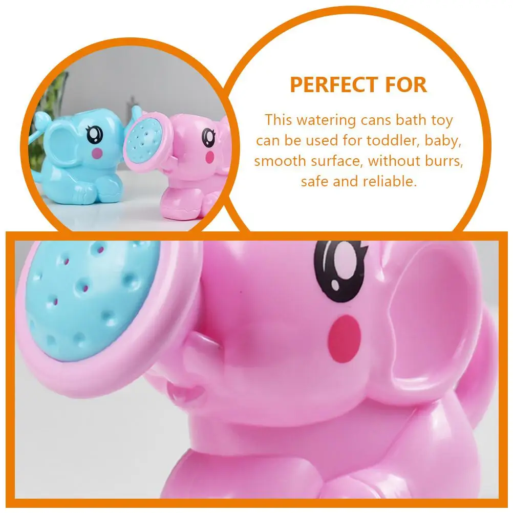 6 pièces dessin animé bébé éléphant douche bain jouet enfant en bas âge arrosoir Abs jouets