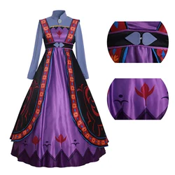 Movie Queen Iduna Cosplay Costume Retro Purple Dress Two Piece Queen Costume Halloween Carnival Night Costume