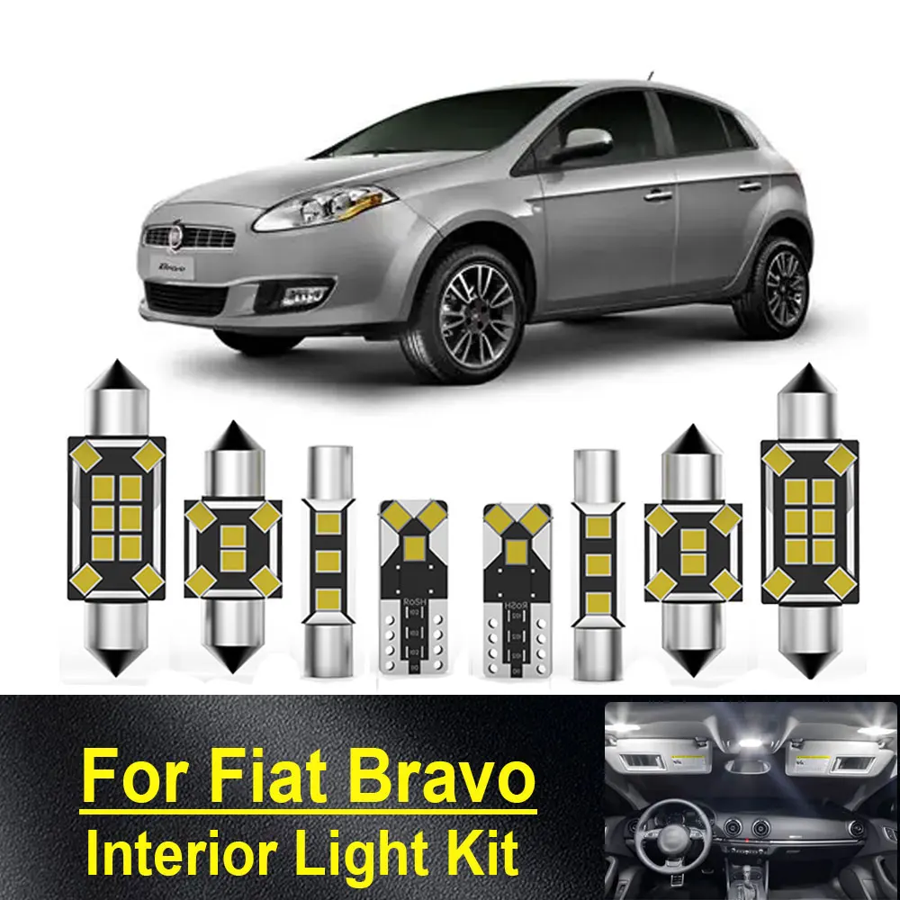 Vehicle Canbus For Fiat Bravo I II 1 2 182 198 1995-2018 Car LED Interior Dome Trunk Light Lamp Kit Car Lighting Accessories