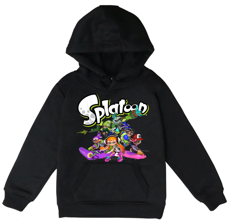 

New Splatoon Print Hoodies Sweatshirts Autumn Fleece Pullover Boys Girls Funny Clothes Y2k Casual Tops Game Hoodie Kids Clothes