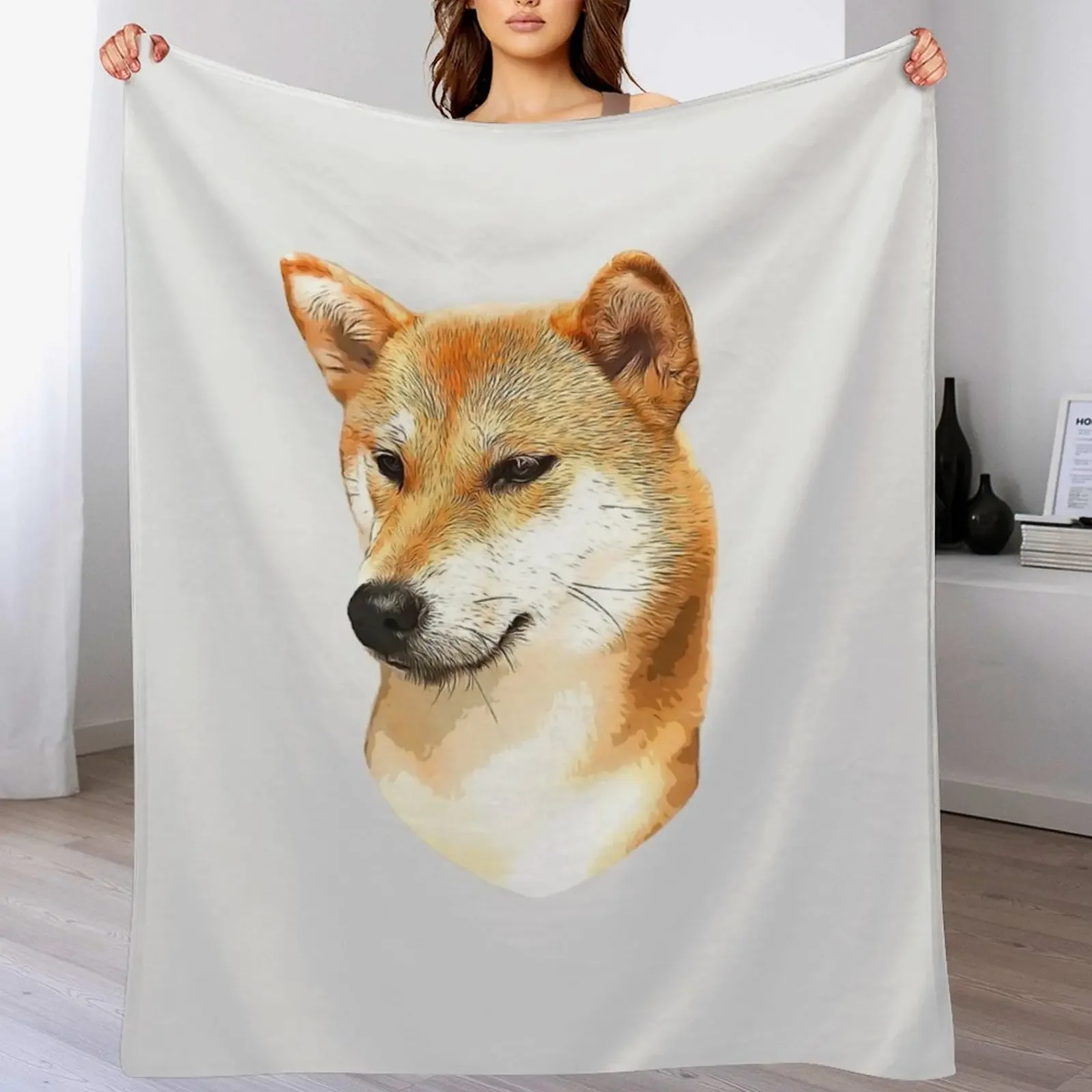 

Shiba Inu Stunning Dog! Throw Blanket Outdoor Soft Blanket for Picnic Beach Camping