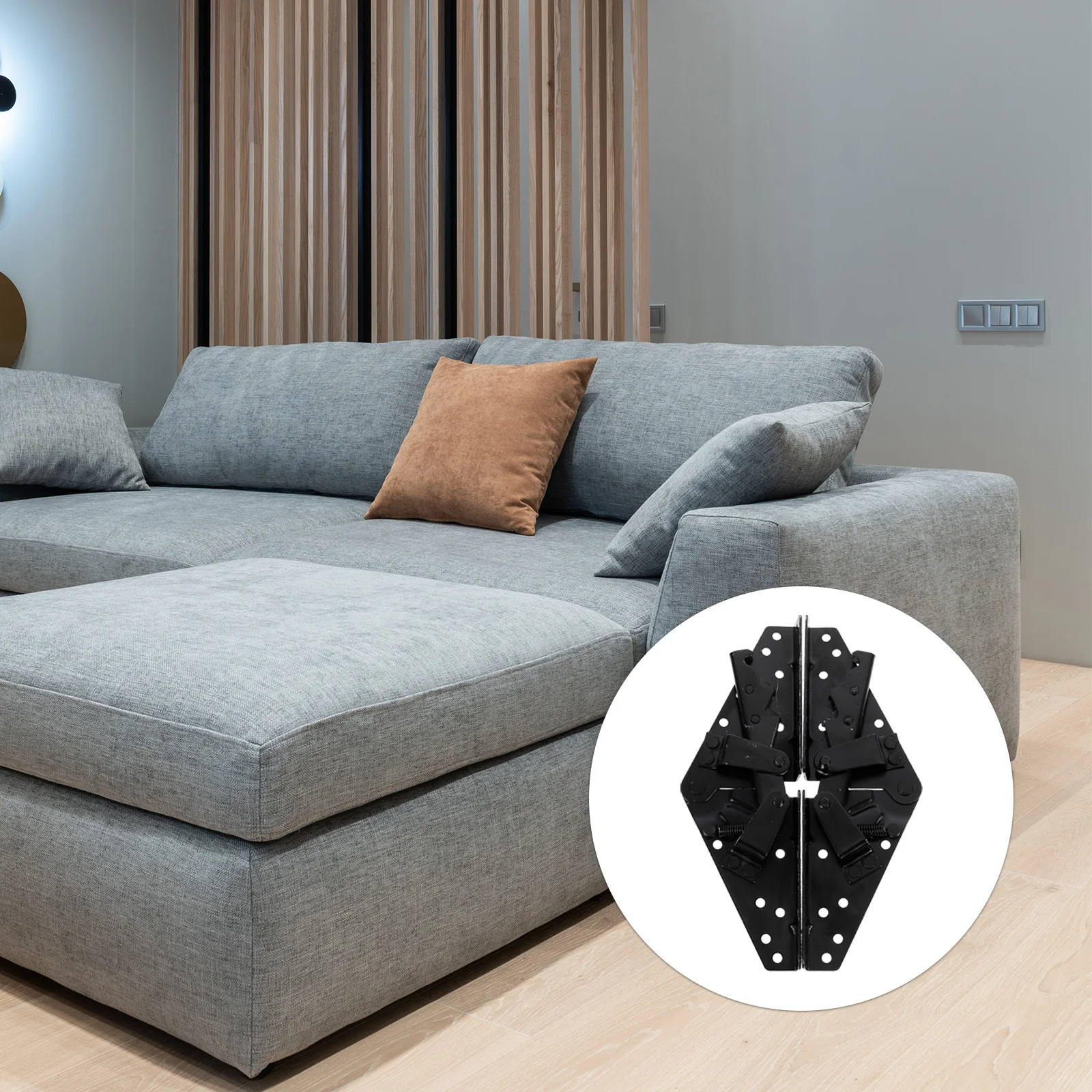 

Adjustable Black Bed Foldable Couch Support Collapsible Multi-Angle Furniture Connectors Joint Hinges for Sofa Backrest Armrest