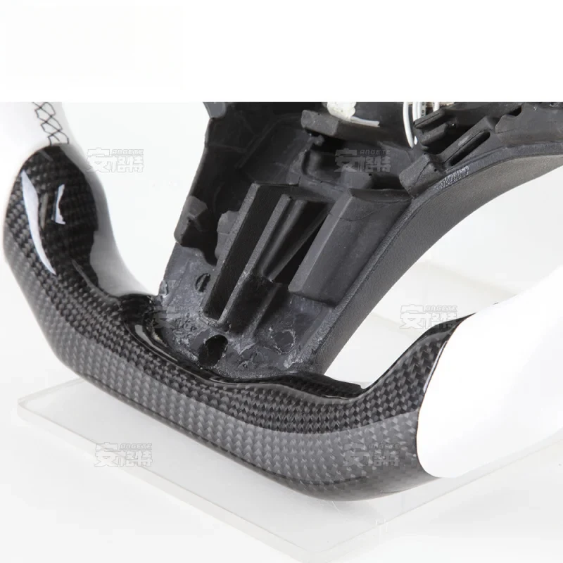 TOP X3 Leather Carbon Fiber Car Steering Wheel Modification Multi-Function Assemb