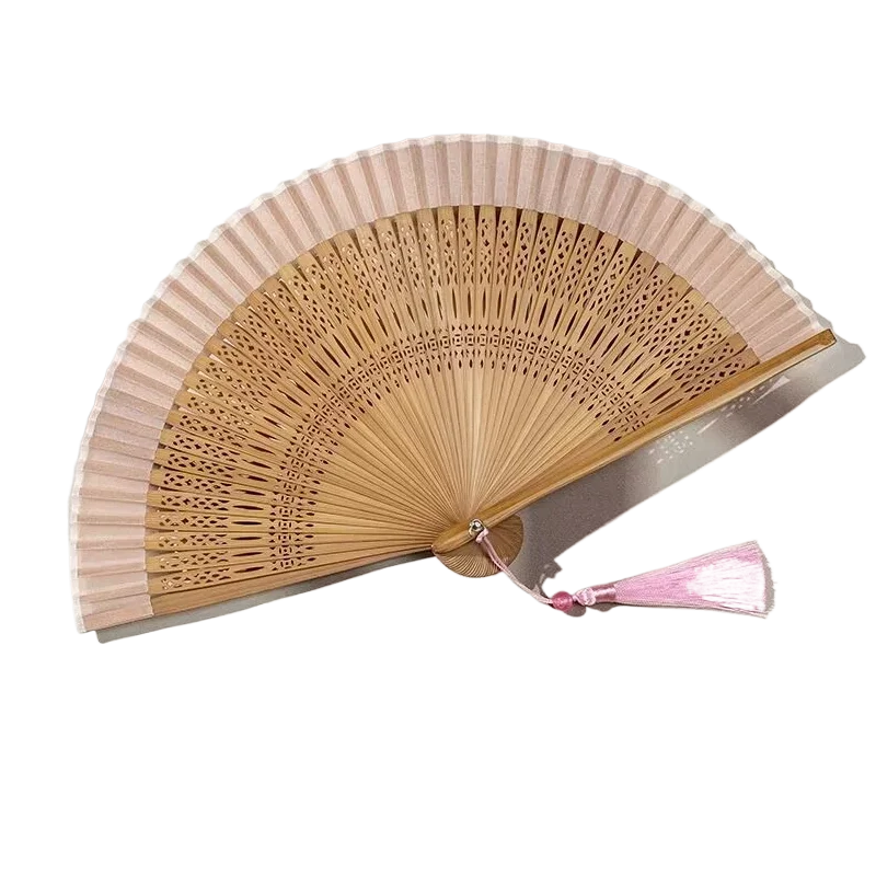 

New Chinese Folding Fan Girl Live Broadcast Dedicated Dance Hanfu Fans Antique Style Summer Compact Portable Daily Use Hand Fans