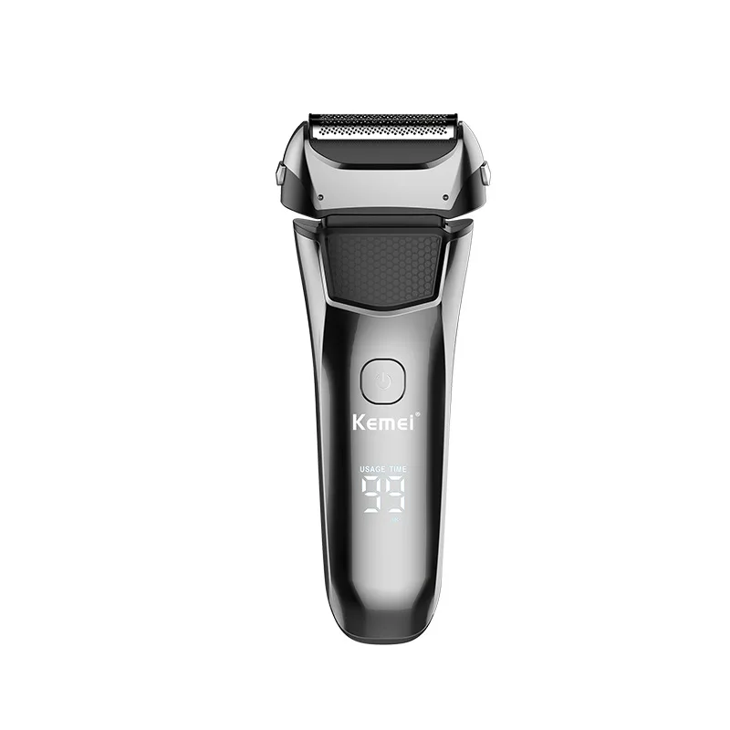Kemei KM-8512 New Electric Shaver Washable Razor USB Rechargeable Beard Trimmer Bald Shaving Machine