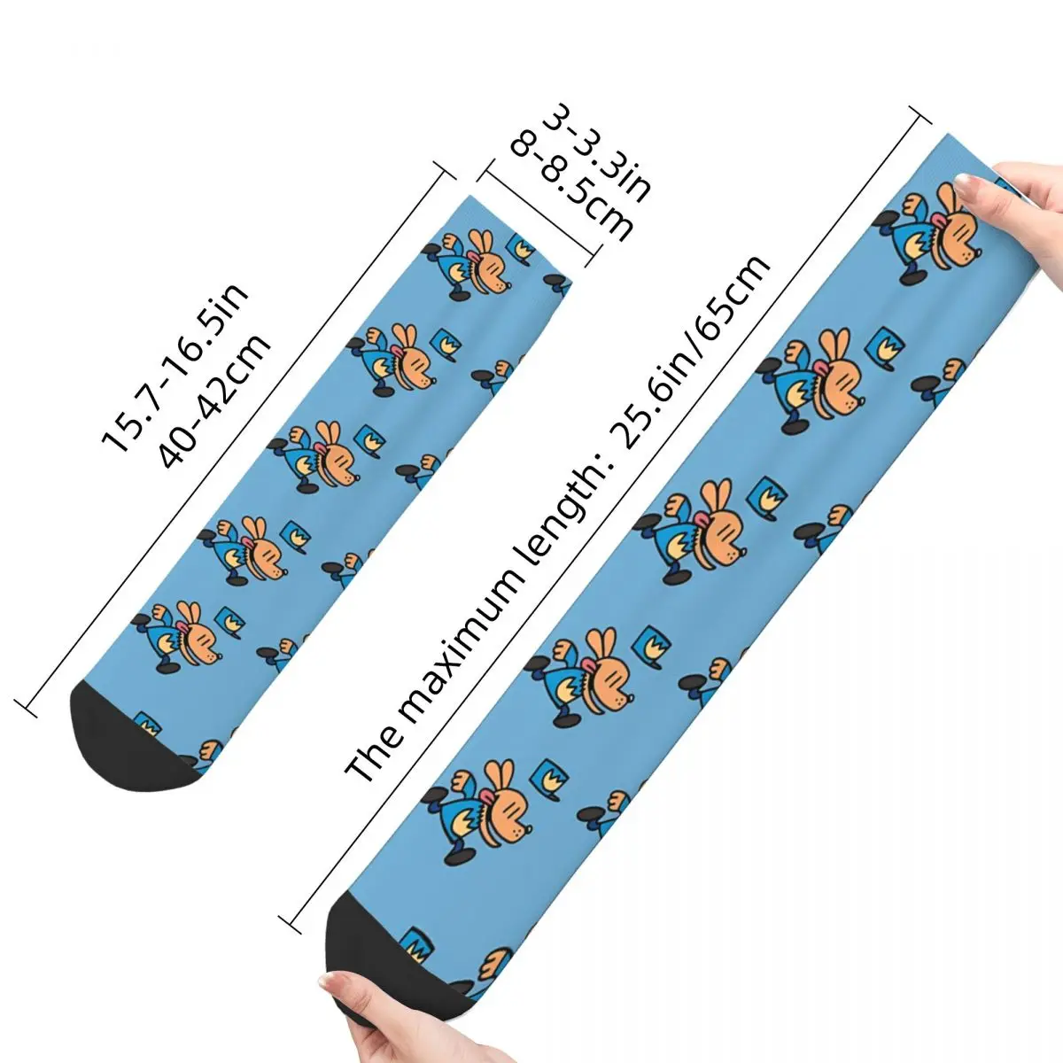 Retro Officer Dog Man Running Fan Art Men's Socks Unisex Novelty Seamless Printed Funny Crew Sock Gift