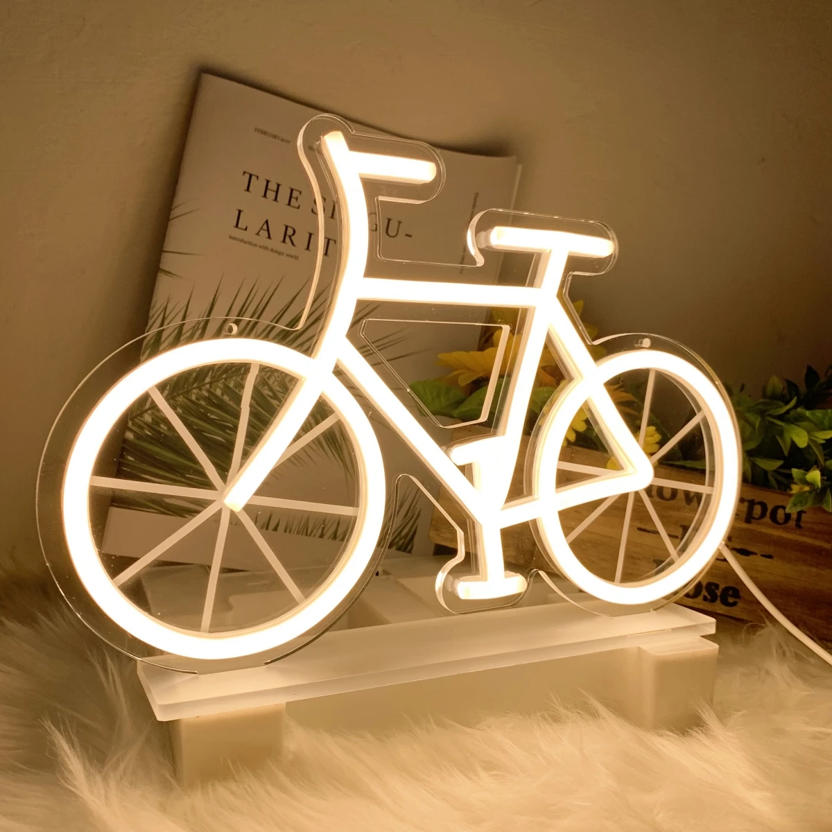 Bicycle Neon Sign for Wall Decor 12.5