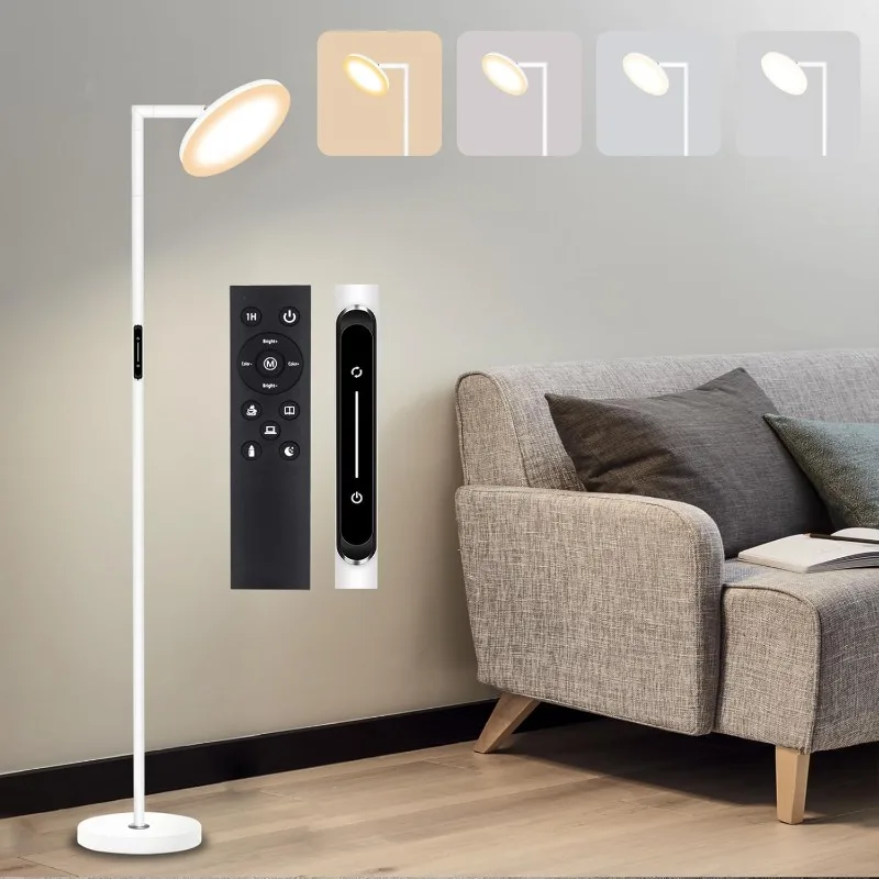 

LED Floor Lamp for Living Room, 69" Tall Lamp with Remote & Touch Control Upgrade Lamp Pole Rotary 90° Dimmable Brightness