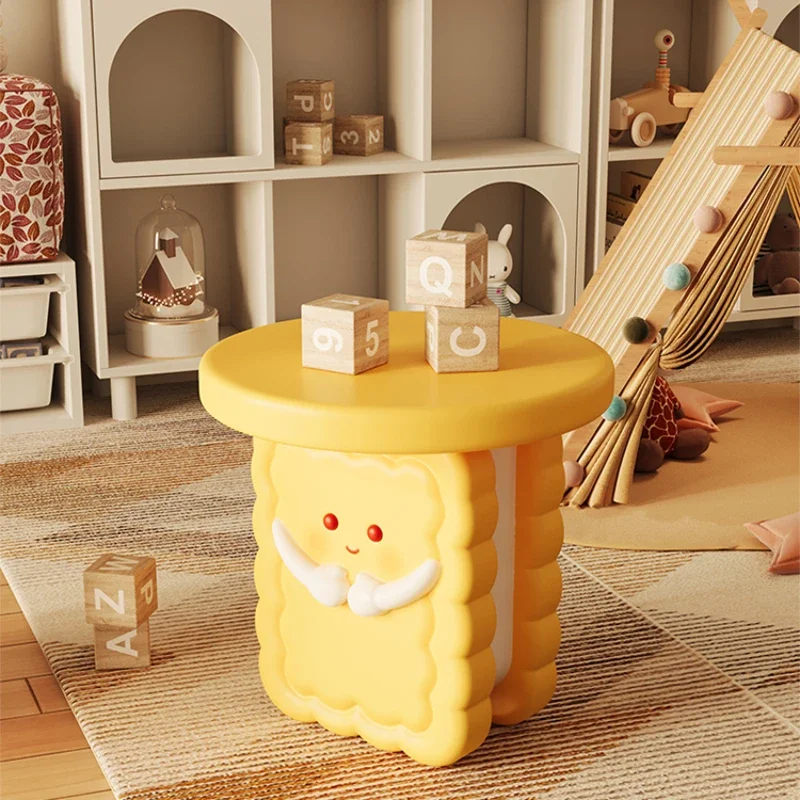 Creative Storage Table for Living Room Sofa, TV Cabinet Sculpture Ornaments, Funny and Cute Biscuit Coffee Table, Home Furniture