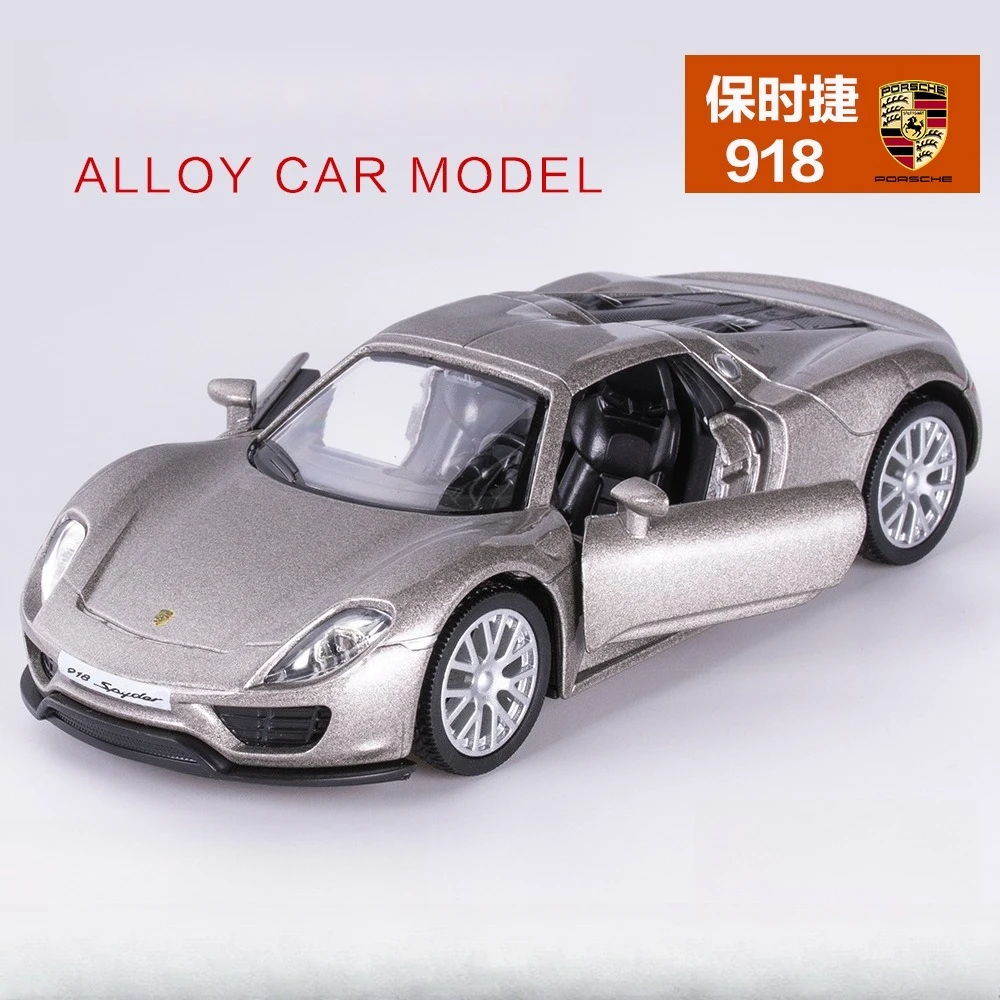 

1:36 Porsche 918 Spyder Sports Car High Simulation Diecast Car Metal Alloy Model Car kids toys collection gifts