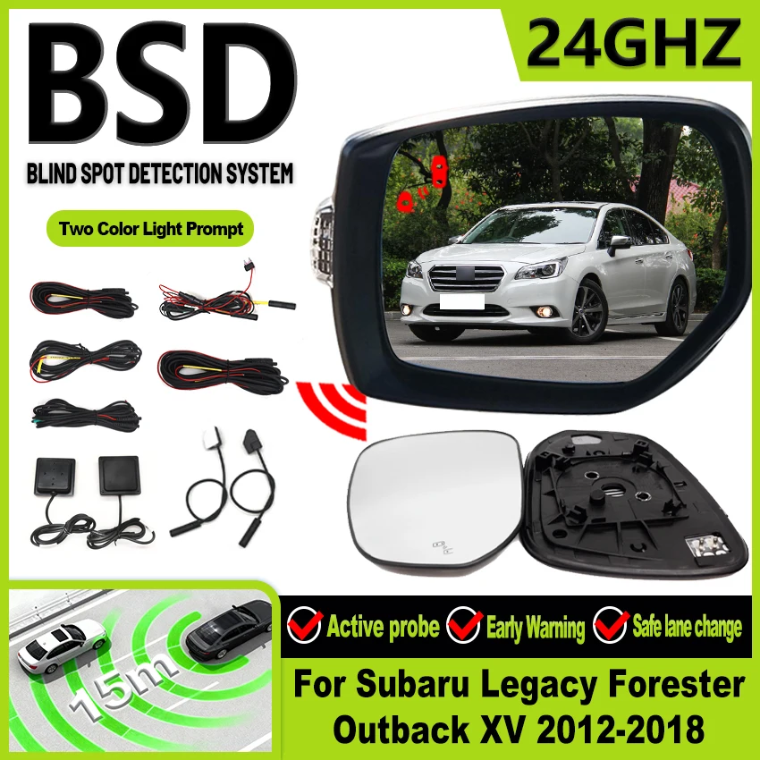 Car BSD BSM BSA For Subaru Legacy Forester Outback XV 2012-2018 Blind Area Spot Warning Drive Mirror Rear Radar Detection System