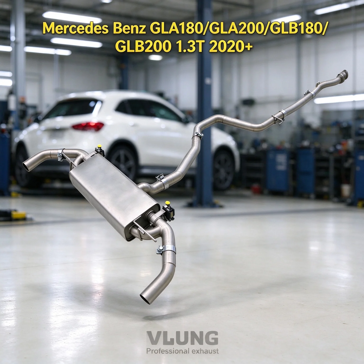 Electronic Valve Valvetronic Catback Exhaust System For Mercedes-Benz GLA180 GLA200 GLB180 GLB200 X247 1.3T 2020+ Stainless Stee